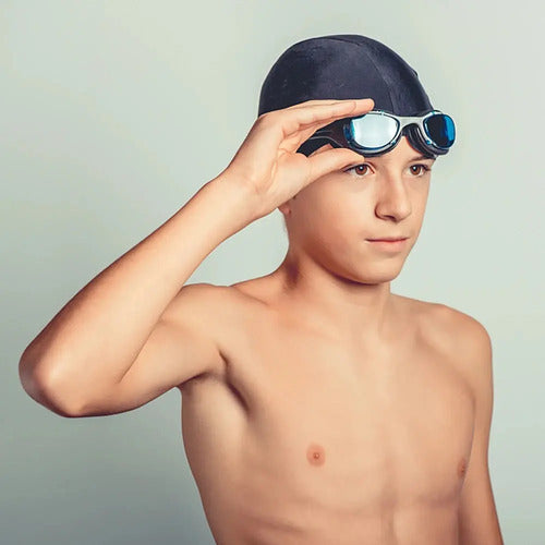 Gorra De Tela Para Natacion Negro Único
