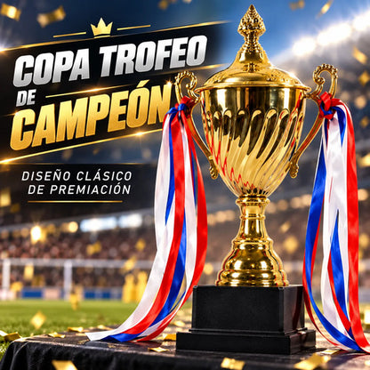 Copa Trofeo Campeón 33 Cm Dorada Con Asas Para Premiación Dorado