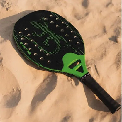 Paleta Beach Tennis Playa Fibra De Carbono 3k Kallango® Negro