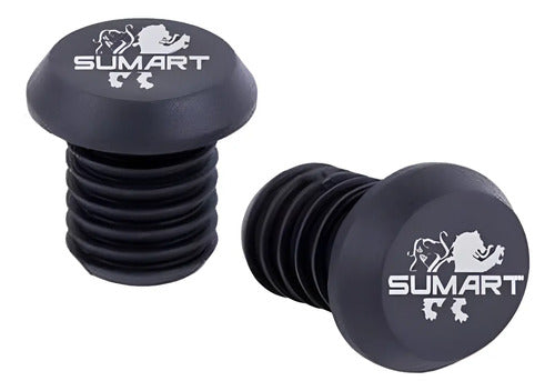 Tapon De Manubrio Manillar Par 20mm - Sumart Negro Liso
