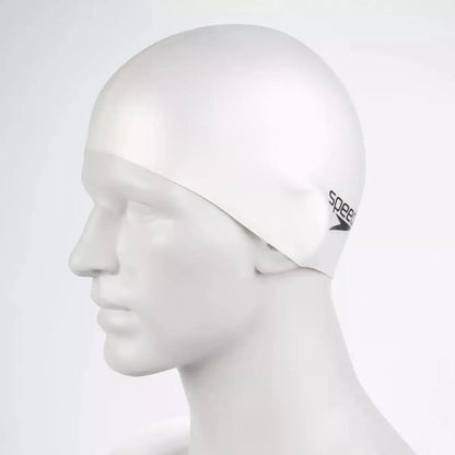 Gorro Natación Speedo Silicona Plain Flat Adulto Blanco Tamaño Único Liso Talle Único