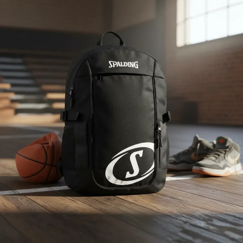 Mochila Sport 24 Litros Azul Spalding Deportes Mmsports Negro Liso