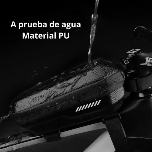 Bolso Rigido Bicicleta Impermeable Para Cuadro - Inbike Negro
