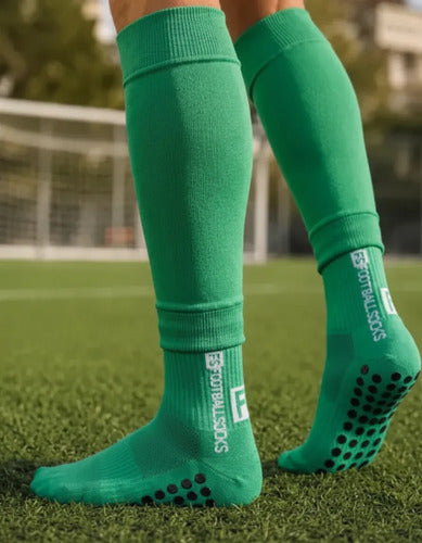 Combo Fs Medias Antideslizantes + Medias Sin Pie + Venda M&m Verde