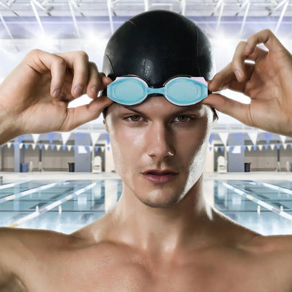Lentes De Natación Hydro Champ 2.0 Celeste Antiempañante Y Uv