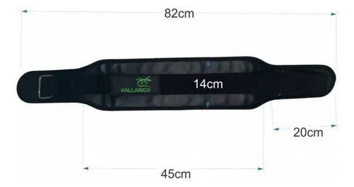 Cinturón Levantamiento De Peso Crossfit Kallango® L / Xl Negro L / Xl