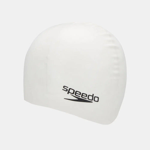Gorro Natación Speedo Silicona Plain Flat Adulto Blanco Tamaño Único Liso Talle Único