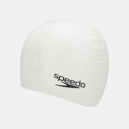 Gorro Natación Speedo Silicona Plain Flat Adulto Blanco Tamaño Único Liso Talle Único
