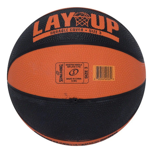 Minipelota De Baloncesto Spalding Lay Up, Goma, Color Naranja
