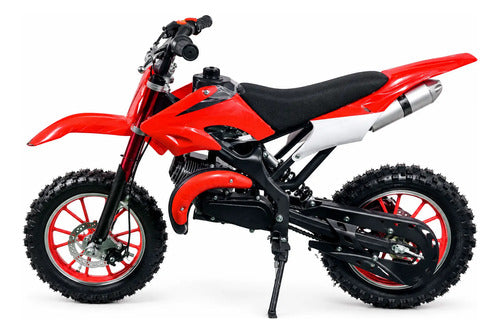 Moto Infantil Mini Cross 50cc - Nafta 2t Arranque Manual Multicolor