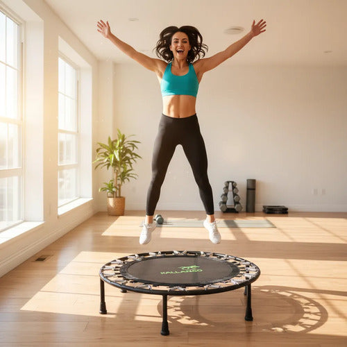 Cama Elastica Mini Jump Trampolín Profesional  Fitness Kalla Negro