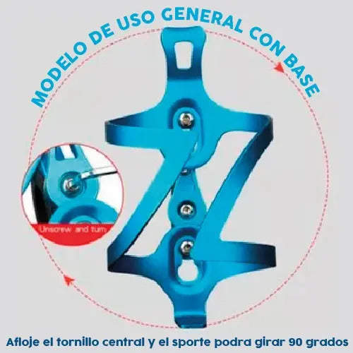 Porta Caramañola Bicicleta Ciclismo Aluminio Zuba Celeste