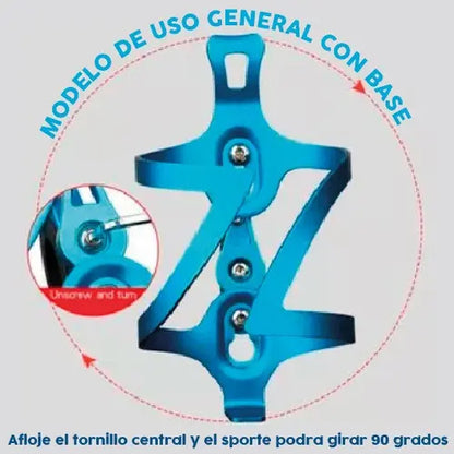 Porta Caramañola Bicicleta Ciclismo Aluminio Zuba Celeste