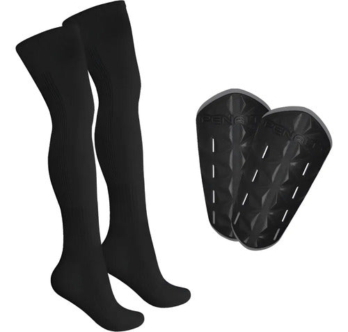 Kit De Calcetines Y Leggings De Fútbol Sala Para Adultos Y Jóvenes, Tallas 39-44 Negro Adulto Talla 39-44