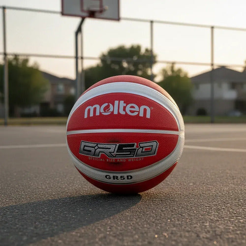 Pelota De Basketball Molten En Goma Número 5 D Mmsports Rojo