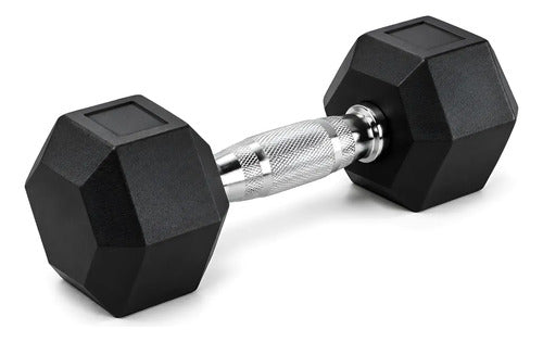 Mancuerna Hexagonal Fija De 2.5 Kg - Pesa Pesas Color Negro Negro