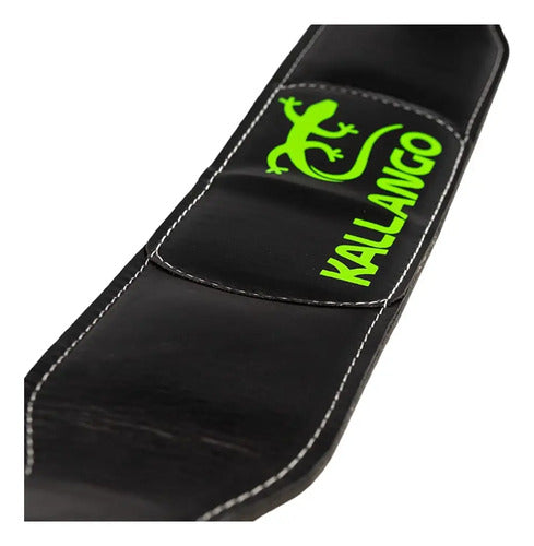 Cinturón Cuero Gimnasio Crossfit Pesas Musculción Kallango® Negro