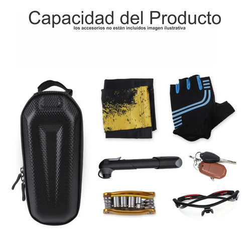Bolso Rigido Bicicleta Impermeable Para Cuadro - Inbike Negro