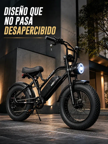 Bicicleta Eléctrica Killer Rodado 20 Fat Bike Luz Señaleros Negro L