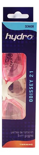 Antiparras De Natación Hydro Odissey Con Protección Uv Y Antiempañante Blanco C/rosa