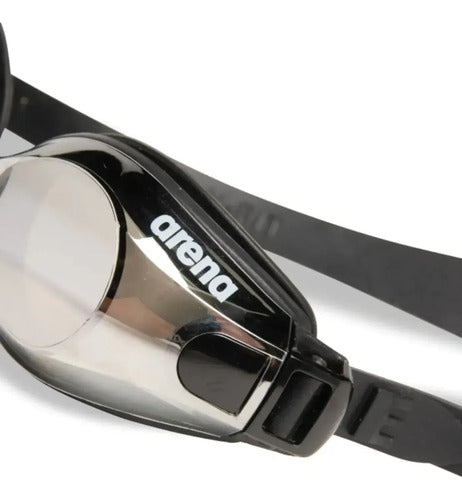 Antiparras Arena Zoom X-fit Mirror Natacion Aguas Abiertas Color Silver Black Black