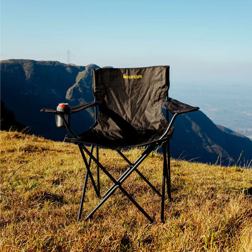 Silla Plegable De Camping Hawapi Kaypi Con Bolsa Portátil Negro