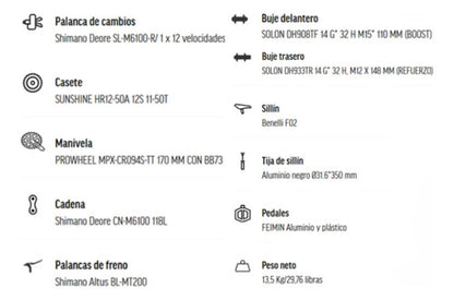 Bicicleta Benelli M23 1.0 Pro Al 29