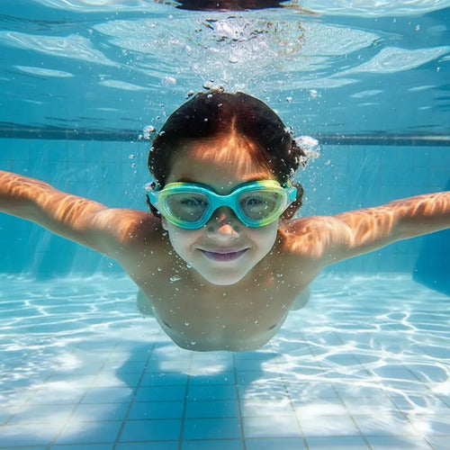 Antiparras De Natación Hydro Vaikan Junior 6-12 Años Color Aqua Verde