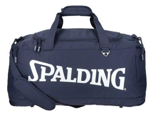 Bolso Deportivo Mediano Gimnasio 30 Lts Spalding Color Azul Liso