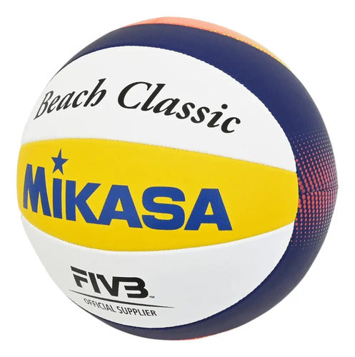 Pelota Beach Volleyball Classic Fivb Mikasa Supplier Azul/blanco/amarillo