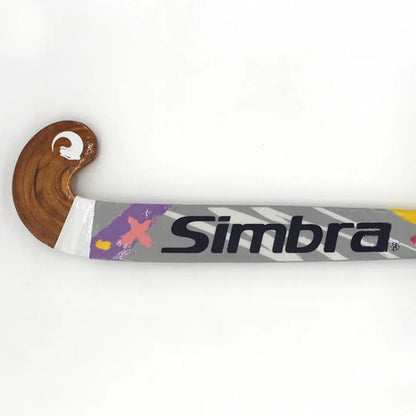 Palo Hockey Simbra School Madera Reforzado Iniciación Niño Color Blanco/rosa Talle 30