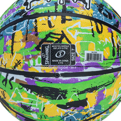 Pelota Basket Spalding Graffiti Tam 7 Verde/amarillo Mmsport Color Amarillo