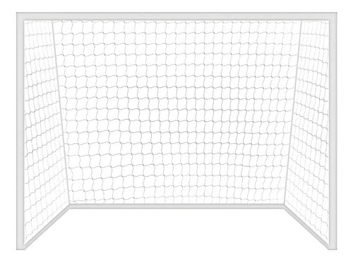 Red De Futbol 11 4mm Nylon 7.5x2.5x0.6m Uv Gismar Blanco