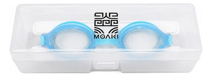 Antiparras Lentes Natación Niños Moaki Rua Pro Ajustables Azul/blanco