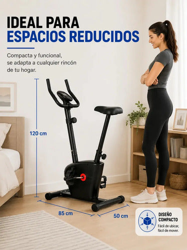 Bicicleta Ergométrica Pro Fitness Cardio Resistencia Negro Negro