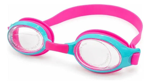 Antiparras Lentes Natación Niños Moaki Rua Kids Ajustables Rosa/celeste