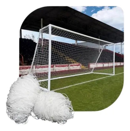 Red De Futbol 11 - 4 Mm Nylon 7.5 X 2.5 X 0.6 M Uv Blanco