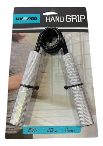 Hand Grip Ejercitador De Mano Y Antebrazo 200lb - Livepro Color Plateado