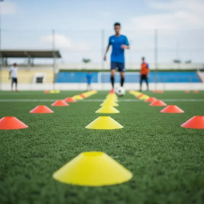 Kit Fútbol Escalera Agilidad + 10 Platos + 10 Conos Altos Surtido