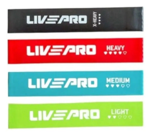 Set 4 Mini Bands Loop Bands Livepro Negro