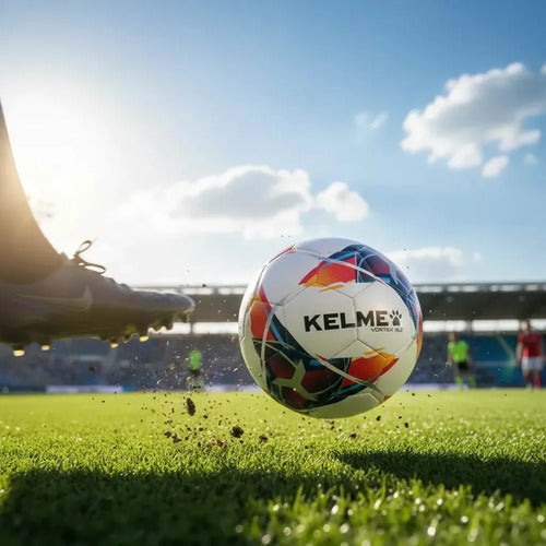 Pelota De Fútbol Kelme N-3 Niño Vortex Color Blanco