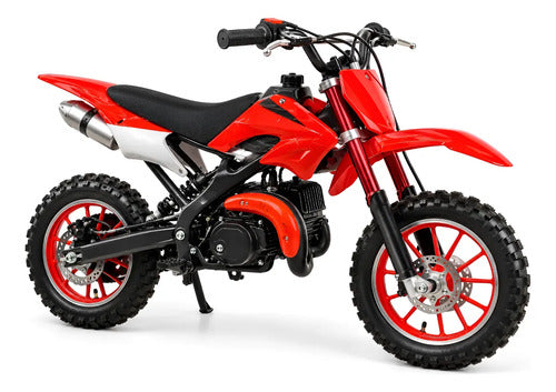 Moto Infantil Mini Cross 50cc - Nafta 2t Arranque Manual Multicolor