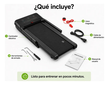 Cinta Caminadora Eléctrica Plegable 3.0 Hp 14 Km/h 135 Kg Negro