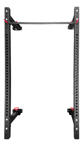Power Rack Comercial On Wall Plegable Multifunción 3323 Rhin Negro