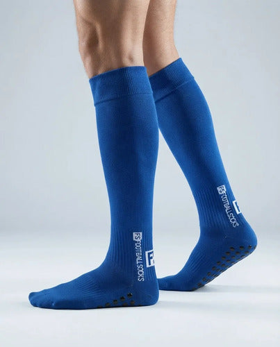 Combo Fs Medias Antideslizantes + Medias Sin Pie + Venda M&m Azul Francia