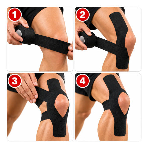 Venda Kinesiologica Cinta Terapeutica 5 Mtsx5cms X6 Unidades Multicolor