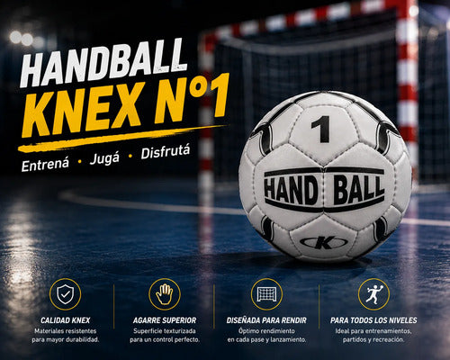 Pelota Handball Knex N°1 Gris Entrenamiento Y Competencia Gris 1
