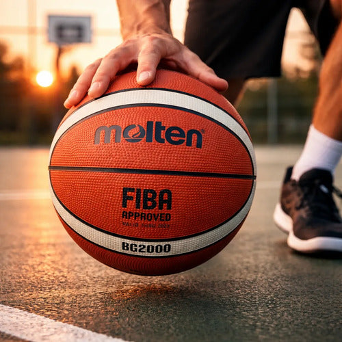Pelota De Basketball Molten Bg 2000 Número 5 Naranja Oscuro