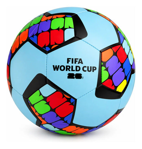 Pelota Fútbol N°5 Mundial 2026 Diseño Oficial Alta Calidad Celeste