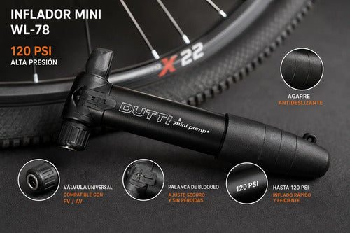 Kit Reparación Bicicleta Rodado 26 2 Cámaras Inflador Parche